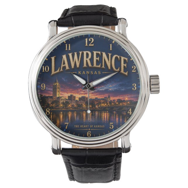 Lawrence Kansas Armbanduhr (Vorderseite)