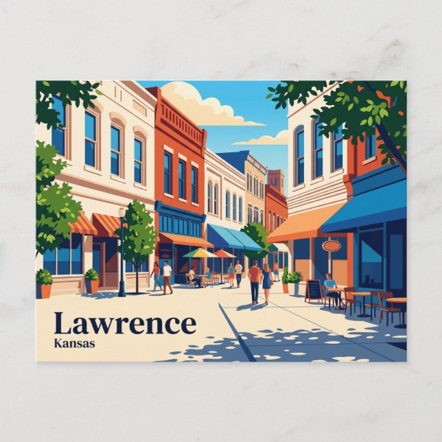 Lawrence Kansas Postkarte (Vorderseite)