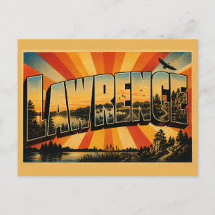Lawrence Kansas See Feuchtgebiete Wald Kunst Postkarte