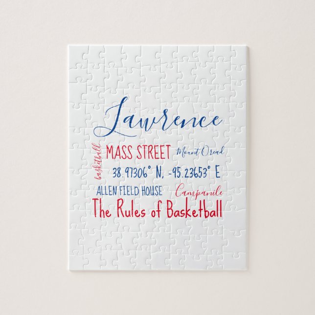 Lawrence Kansas Subway Art Puzzle (Vertikal)