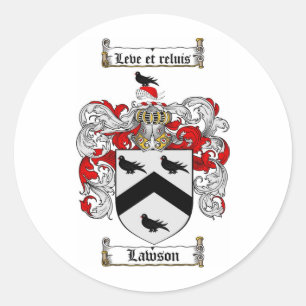 LAWSON-FAMILIENWAPPEN - LAWSON-WAPPEN RUNDER AUFKLEBER