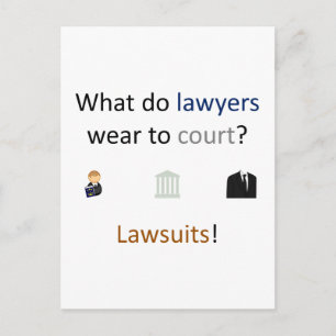 Lawsuits Joke Postkarte