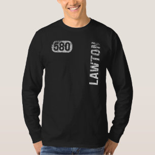 Lawton Oklahoma 580 Area Code Vintag Retro T-Shirt