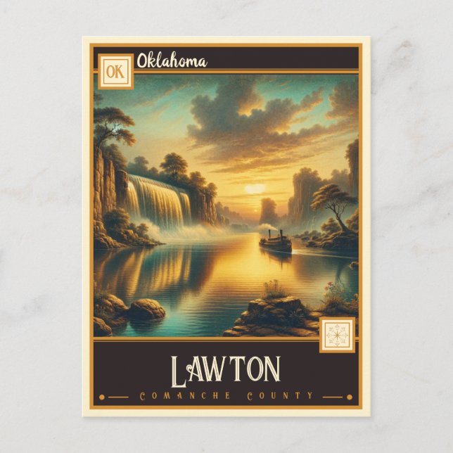 Lawton, Oklahoma | VINTAG Postkarte (Vorderseite)