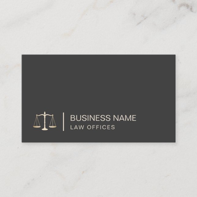 Lawyer Attorney Gold Scale Logo Law Office Visitenkarte (Vorderseite)