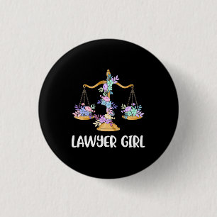 Lawyer Girl Button