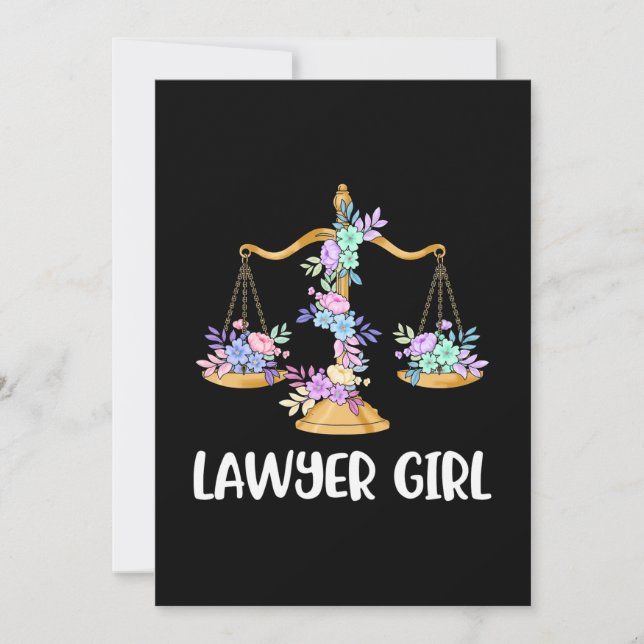 Lawyer Girl Einladung (Vorderseite)