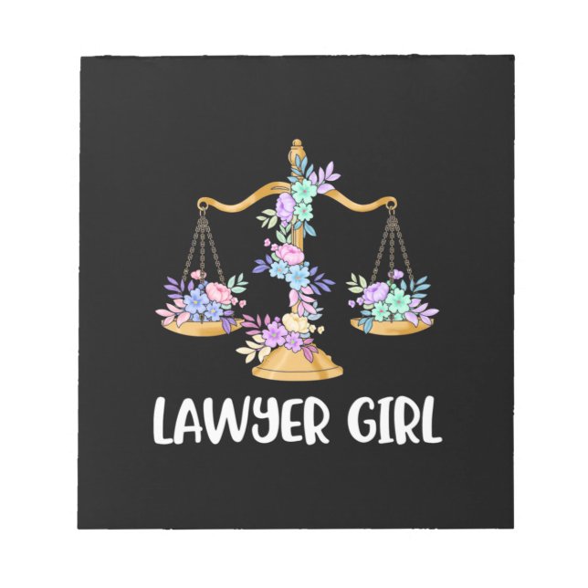 Lawyer Girl Notizblock (Vorderseite)