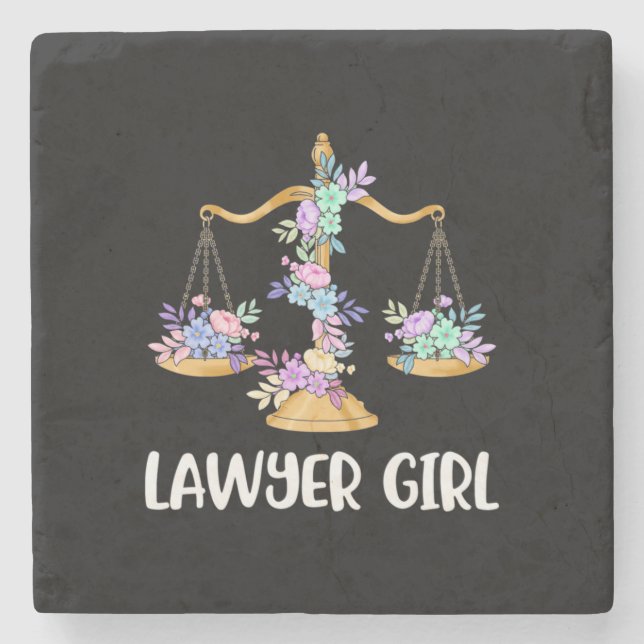 Lawyer Girl Steinuntersetzer (Vorderseite)