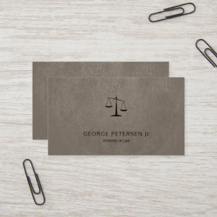 Lawyer Luxus schwarz Maßstab taupe grau Leder auss Visitenkarte