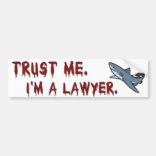 Lawyer Shark Trust Me Autoaufkleber