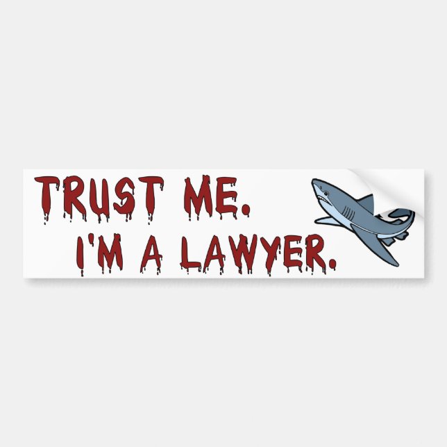 Lawyer Shark Trust Me Autoaufkleber (Vorne)