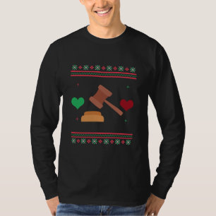 Lawyer Ugly Christmas Sweater Judge Attorney T-Shirt