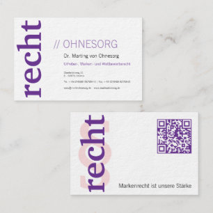 Lawyer With § Business Card Visitenkarte