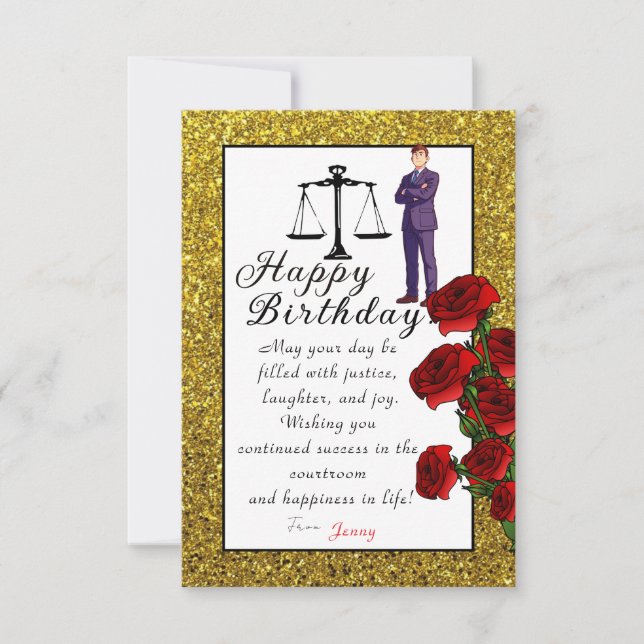 lawyer's birthday karte (Vorderseite)