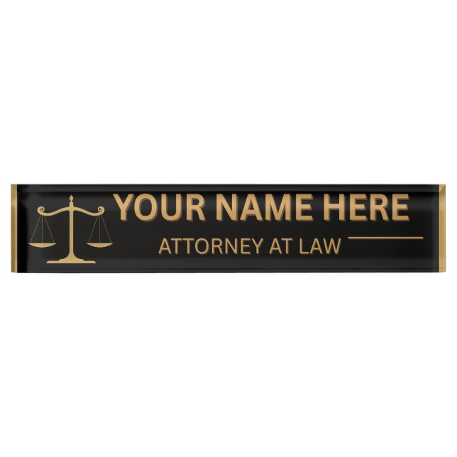Lawyers Gift Desk Name Plate Namensplakette (Vorderseite)