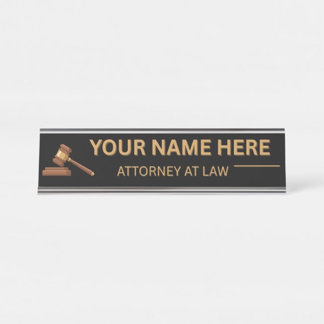 Lawyers Gift Desk Name Plate Schreibtischnamensplakette (Vorderseite )