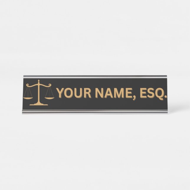 Lawyers Gift Desk Name Plate Schreibtischnamensplakette (Vorderseite )