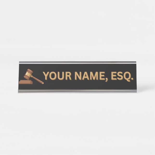 Lawyers Gift Desk Name Plate Schreibtischnamensplakette (Vorderseite )