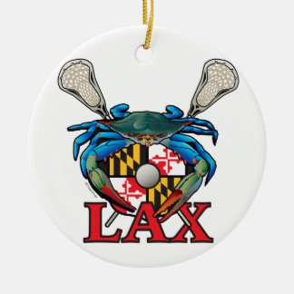 Lax blaue Krabben-Wappen Marylands Keramik Ornament