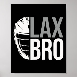 Lax Bro Funny Lacrosse Player Junge Kinder Poster