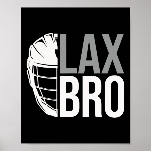 Lax Bro Funny Lacrosse Player Junge Kinder Poster (Vorne)