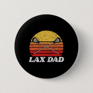 Lax Dad Vintage X gekreuzte Lacrosse-Schläger 80er Button