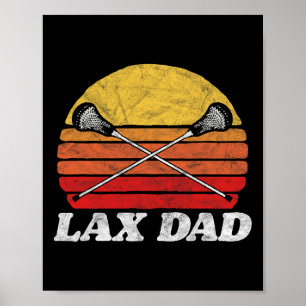 Lax Dad Vintage X gekreuzte Lacrosse-Schläger 80er Poster