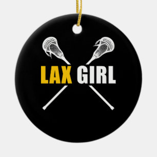 Lax Girl Lacrosse Sport Keramik Ornament