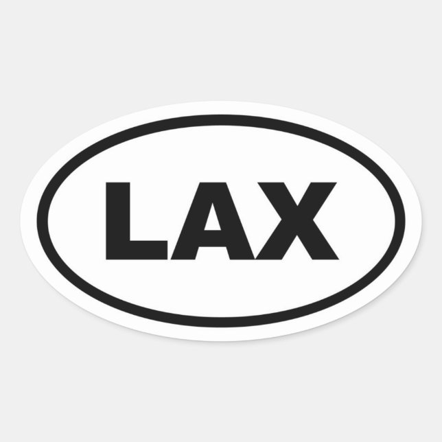 LAX Los Angeles Ovaler Aufkleber (Vorderseite)