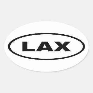 LAX Los Angeles Ovaler Aufkleber