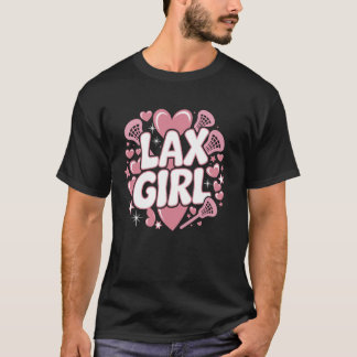 Lax Mädchen Lacrosse Stock Spieler Mutter Torwarti T-Shirt