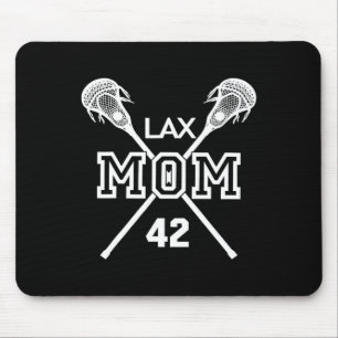 Lax Mama #42 Lacrosse Mama Player Nummer 42 Mutter Mousepad