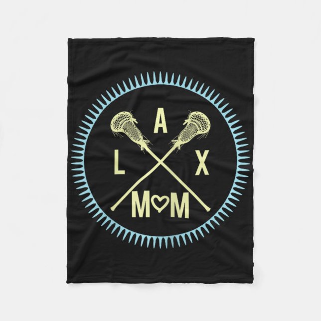 Lax Mama Lacrosse Muttertag Lax Mum Grafik Fleecedecke (Vorderseite)