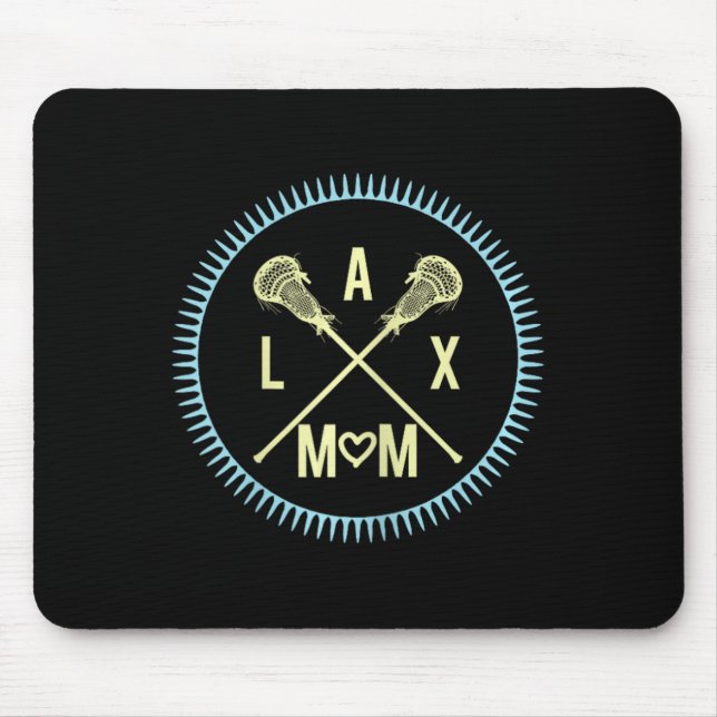 Lax Mama Lacrosse Muttertag Lax Mum Grafik Mousepad (Vorne)