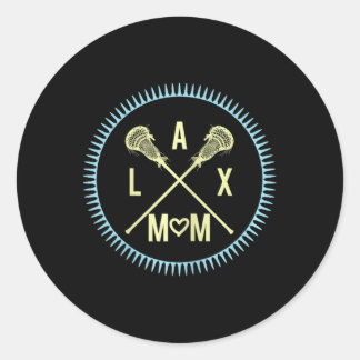 Lax Mama Lacrosse Muttertag Lax Mum Grafik Runder Aufkleber