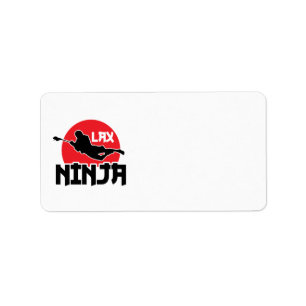 LAX Ninja Lacrosse Address Labels Adressaufkleber