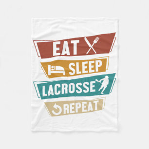 Lax Sport Funny Lacrosse Spieler Essen Lacrosse La Fleecedecke