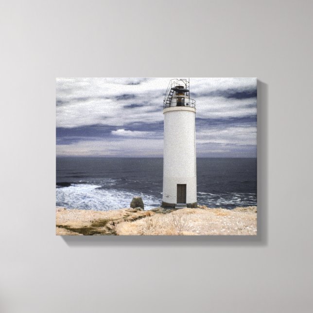 Laxe Lighthouse | Galicien, Spanien Leinwanddruck (Vorderseite)