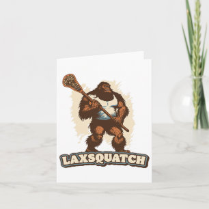 Laxsquatch! Bigfoot Lacrosse Player Funny Sasquatc Karte