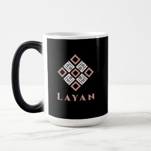 LAYAN Name Tasse Modernes Kufisches Geometrische
