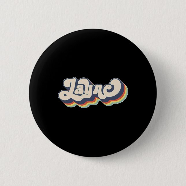 Layenname Personalisierter Nachname Vorname Ebene Button (Vorderseite)