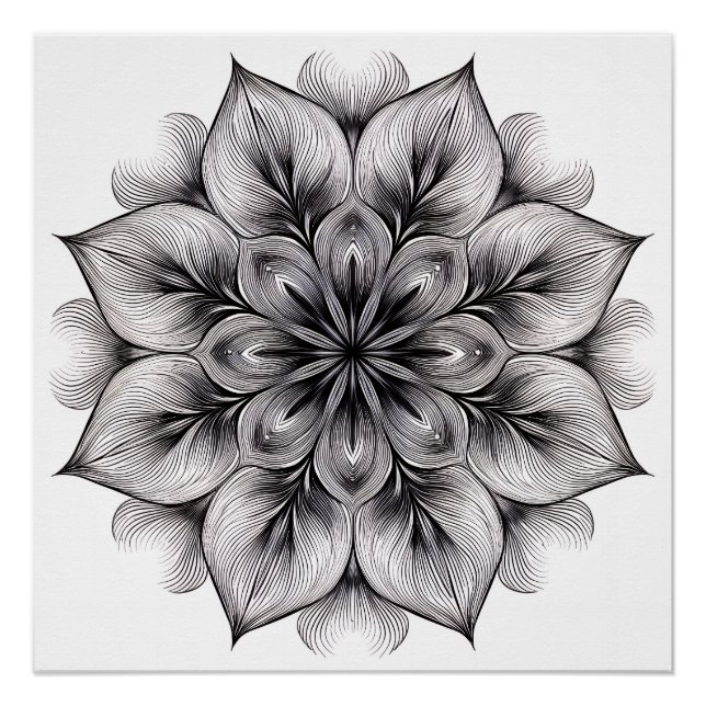 Layered Bloom Mandala Poster (Vorderseite)
