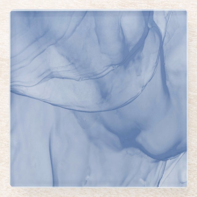 Layered Blue Glasuntersetzer (Vorderseite)