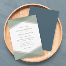 Layered Geometric & Blue Slate Wedding
