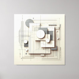 Layered Geometric Fusion Leinwanddruck