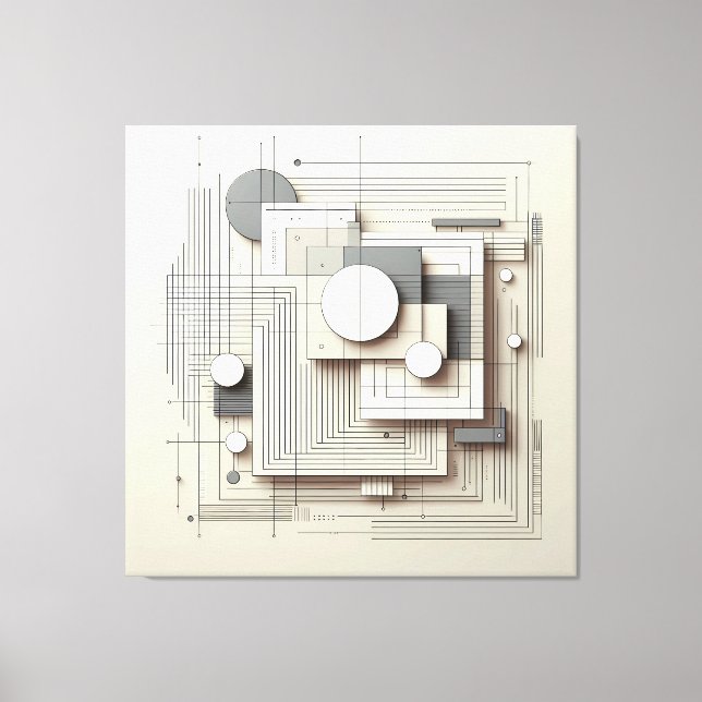 Layered Geometric Fusion Leinwanddruck (Vorderseite)