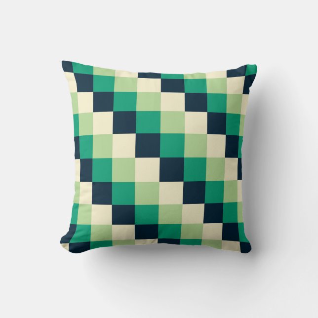  “Layered Green Throw Pillow Kissen (Vorderseite)