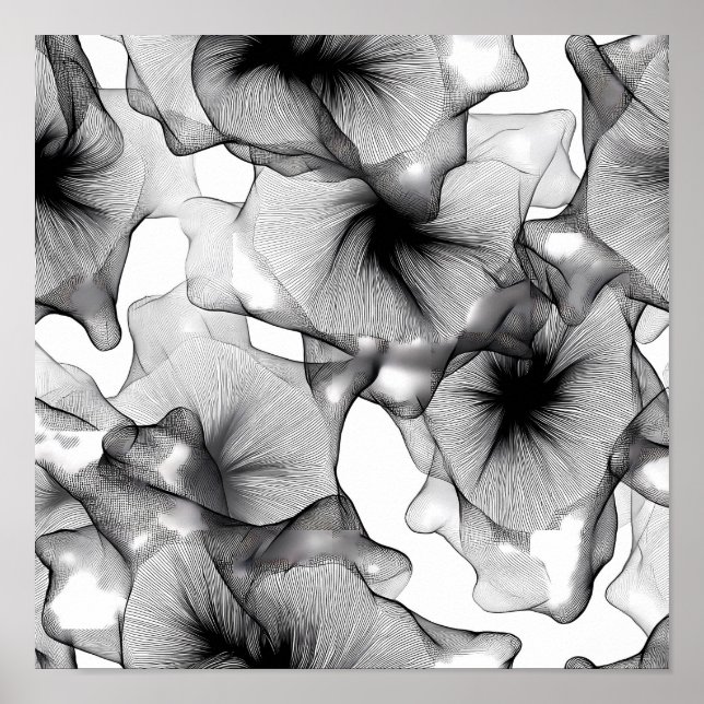 Layered Lace Labyrinth Decoupage Template Line Art Poster (Vorne)