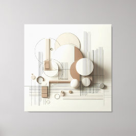 Layered Neutral 3D Geometry Leinwanddruck
